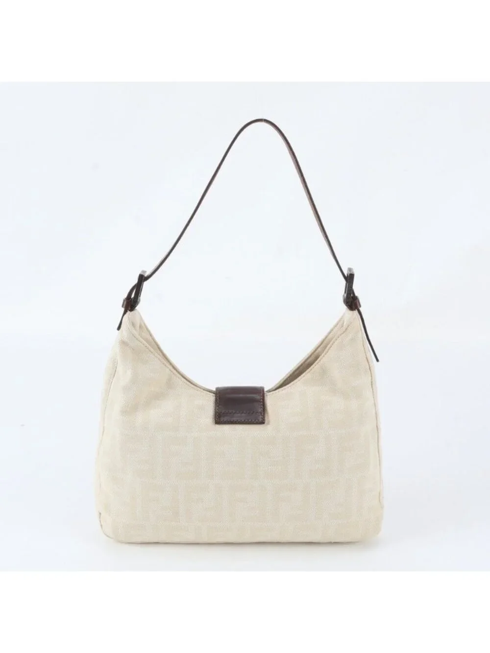 Fendi Zucca Mamma Bucket FF Leather Shoulder Bag